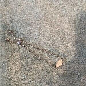 Kendra Scott Sterling Silver White Drusy Adjustable Bracelet